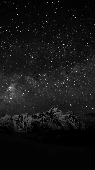 Starry Night Over a Black Ridge HD Phone Wallpaper
