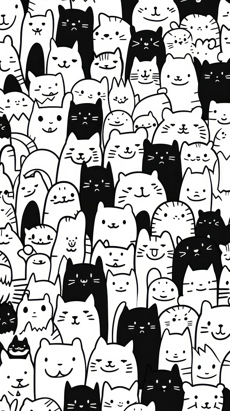 Cute Black and White Wallpaper Adorable Designs for Your Space