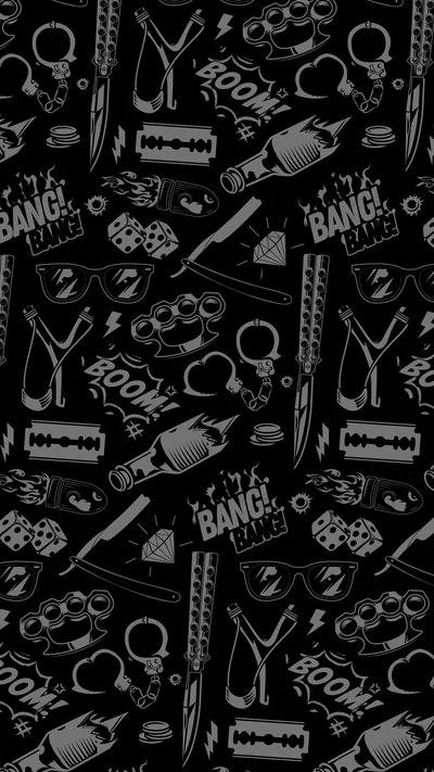 Wallpaper Black and White, Art, Style, Pattern, Monochrome, Background Free
