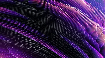 Violet Particle Waves on Black HD Wallpaper