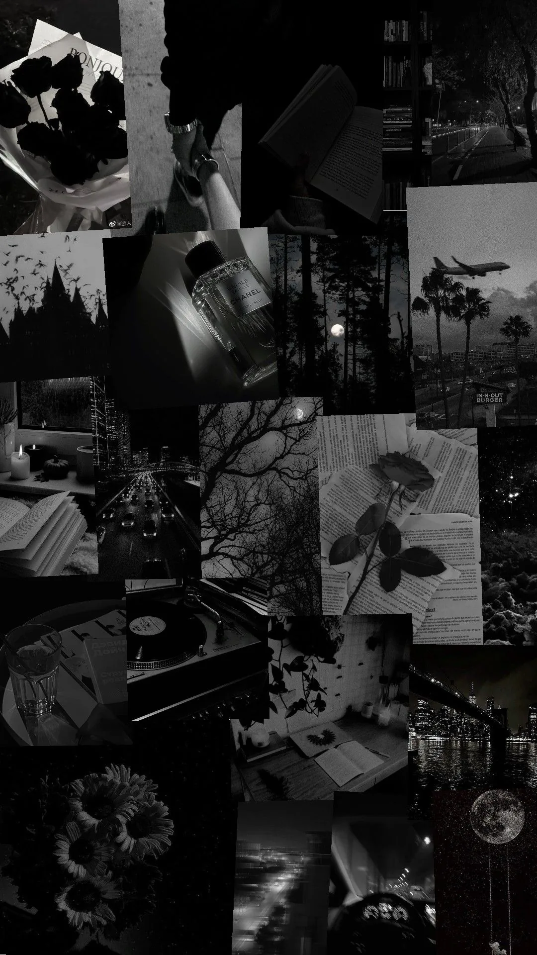 black astethic wallpapers nel