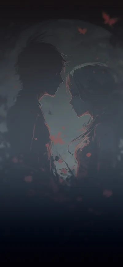 Lovers & Moon Dark Anime Wallpaper Anime Aesthetic Wallpaper