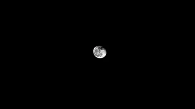 Small Moon Alone in a Black Sky HD Wallpaper