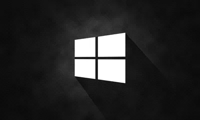 White Windows Logo with Long Shadow HD Wallpaper