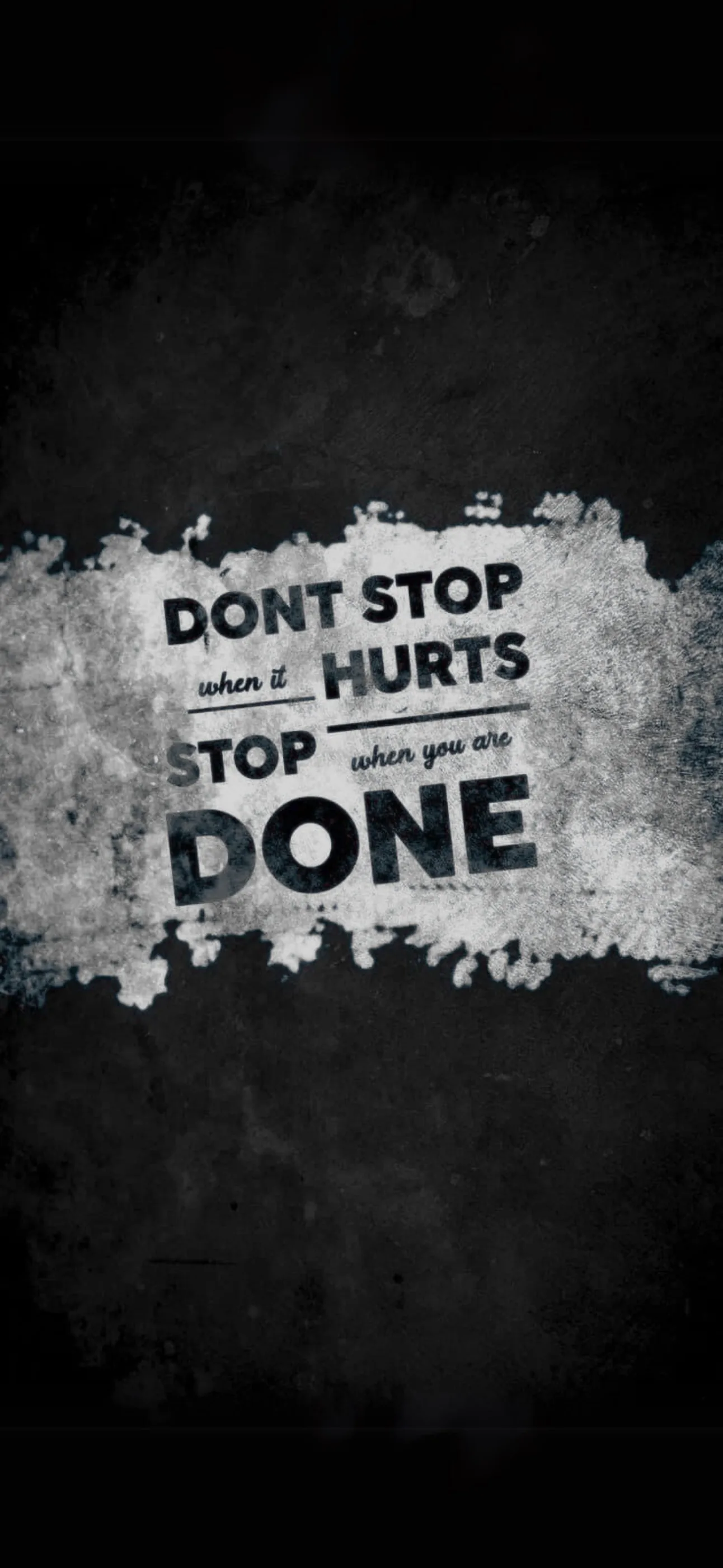 Don t Stop motivational quote on dark textured background