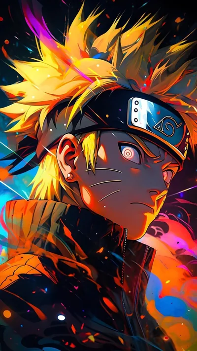 Colorful Naruto Digital Painting HD Phone Wallpaper
