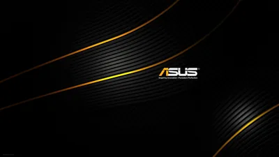 ASUS Logo with Gold Curves HD Wallpaper