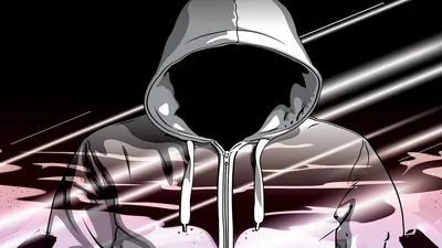 Faceless White Hoodie in Manga Lines HD Wallpaper