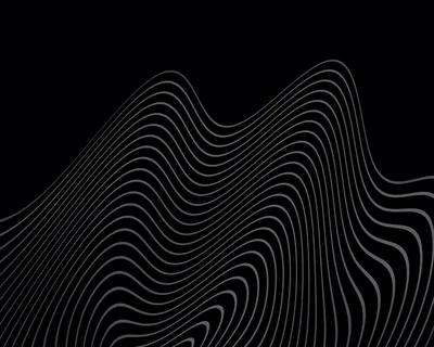 Wavy Contour Lines on Black HD Wallpaper