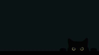Cat Ears Peeking on Near-Black HD Wallpaper