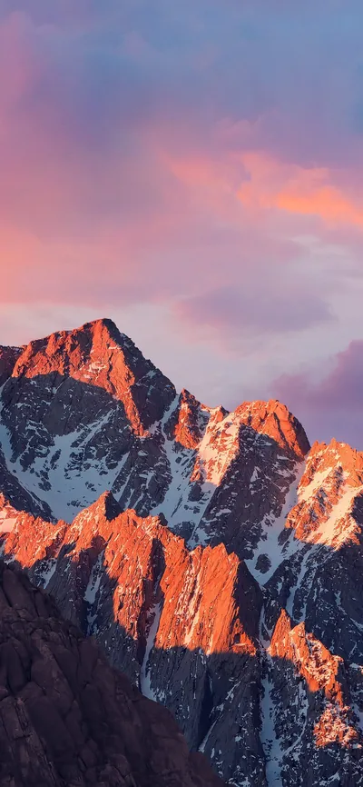 Sierra Mountain Sunset for iPhone HD Wallpaper