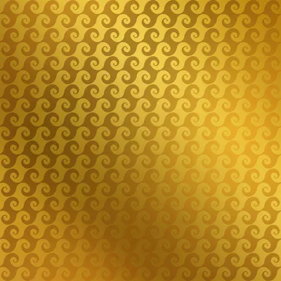 Curling Wave Motif on Gold HD Wallpaper