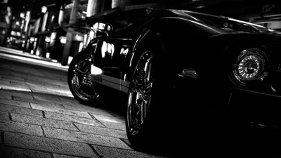Sports Car on a Night Street HD Wallpaper