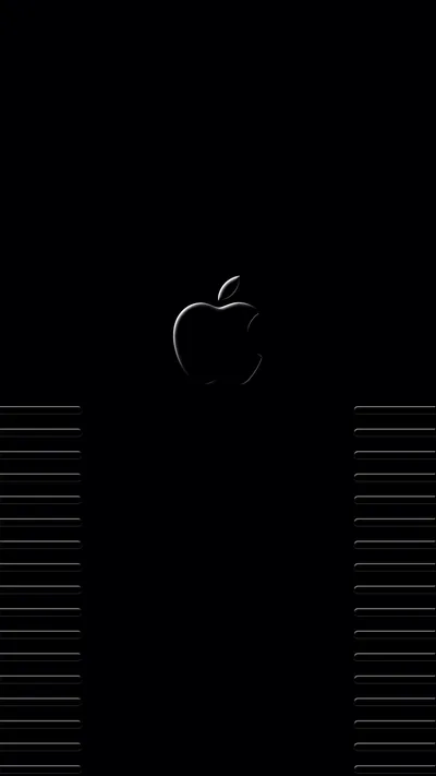 Dark Apple Logo Over Line Bars HD Phone Wallpaper