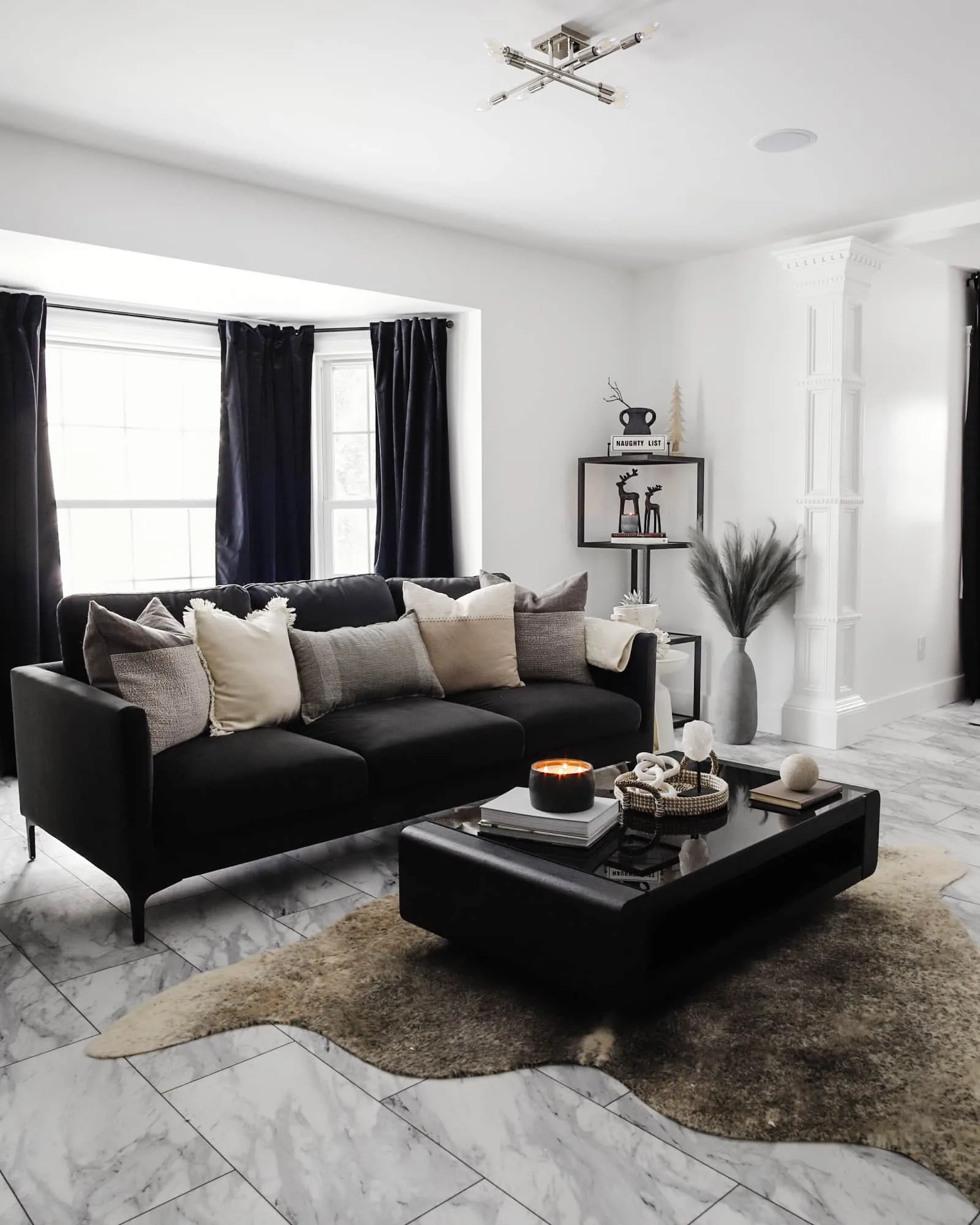 Elements Of Interior Black Living Room Furniture Design