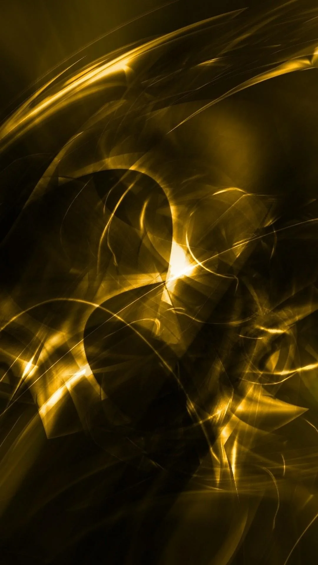 Long-exposure light trails tangle across the tall frame in smoke-like curves, a white-hot burst near the middle, the corners falling away to black.